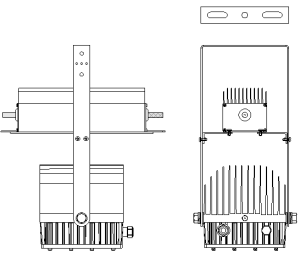 吊り電源一体型3面図(Cタイプ)