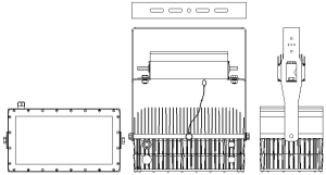 吊り電源一体型3面図(Cタイプ)