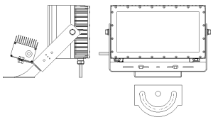 吊り電源一体型3面図(PDタイプ)